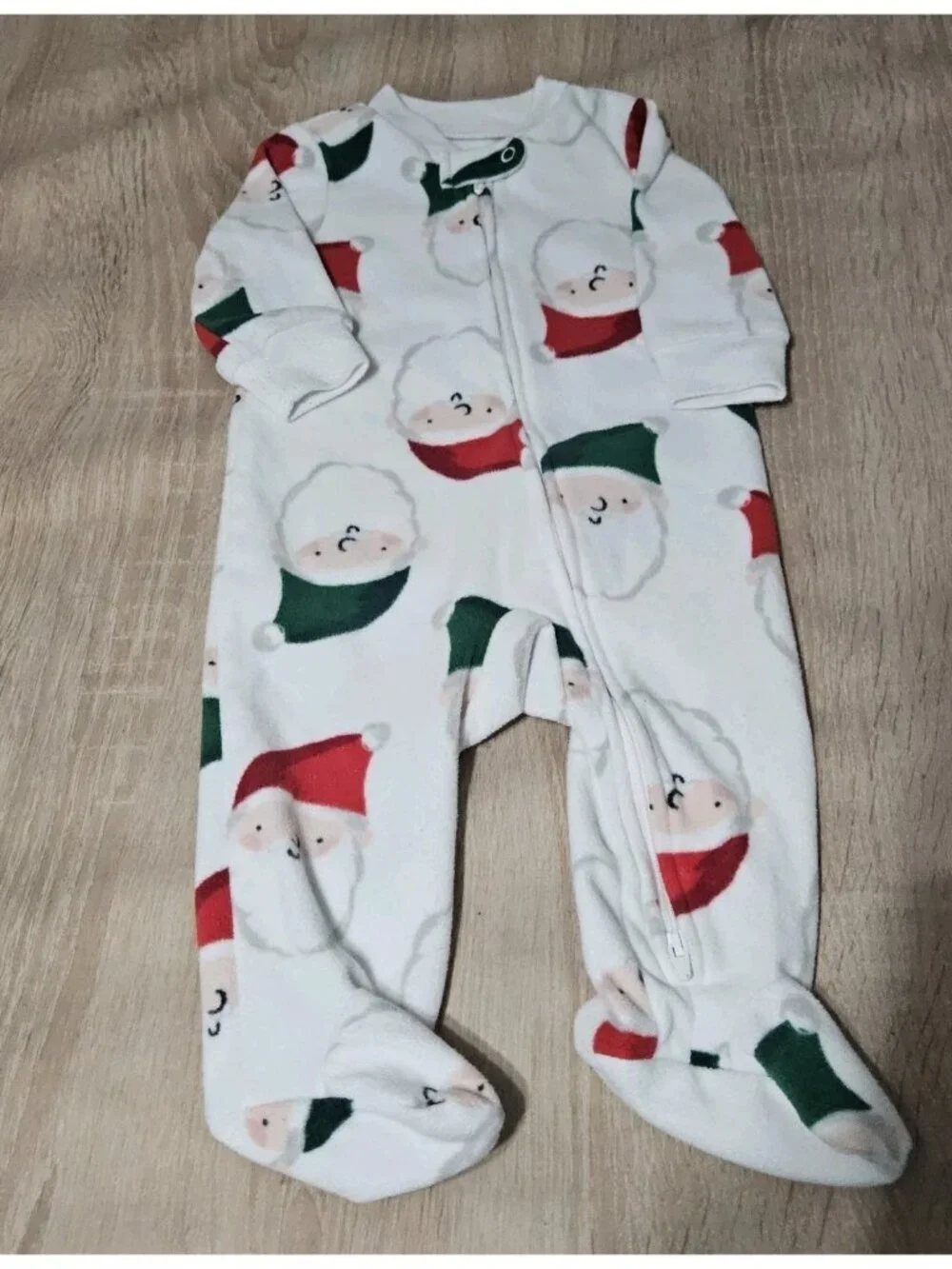 Lot Of 6 Carters Fleece Footed Pjs Pajamas Size 6 Months Boys Cozy Santa Moose